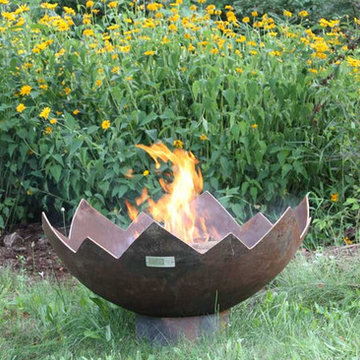 The Great Flaming Lotus 37 inch Sculptural Firebowl