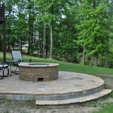 This fire pit near Lake Murray, SC, is the perfect setting for conversation.