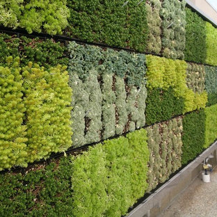 Esempio di un grande patio o portico minimal con nessuna copertura