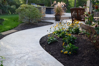 This is an example of a traditional backyard landscaping in Cincinnati.