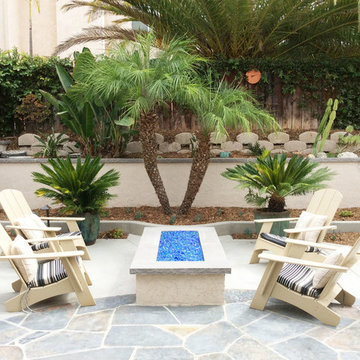 Fire Pit Lounge Area and Palm Tree Focal Point
