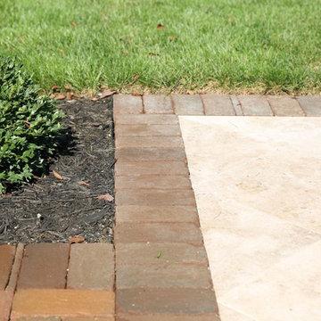 Tile and Brick Outdoor Hardscape Patio