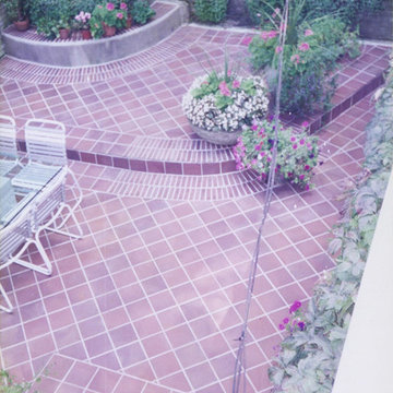 Tiled backyard balcony