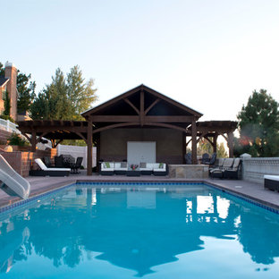 Immagine di un patio o portico american style