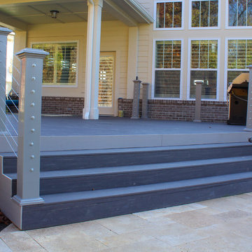Timeless Travertine Patio and Composite Deck (Carmel, IN)