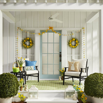 Traditional Easter-Inspired Covered Front Porch Ideas