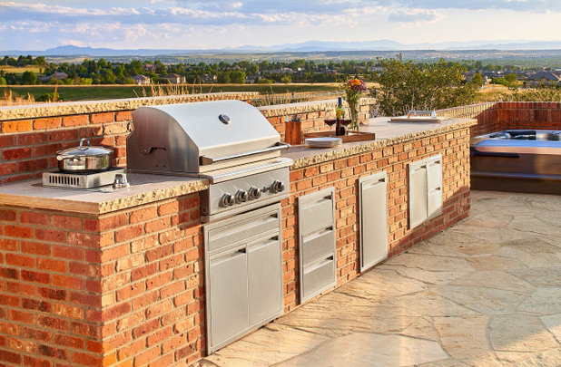 American Traditional Patio by Designscapes Colorado Inc.