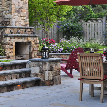 Traditional Patio and Walls