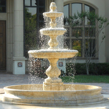 Traditional Travertine Fountain