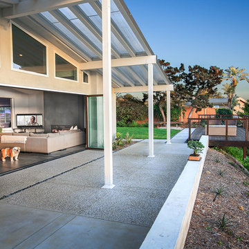 Transitional Space - Mid-Century Open Floor Plan with View Deck