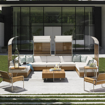 Tres Chic Contemporary Seating Area