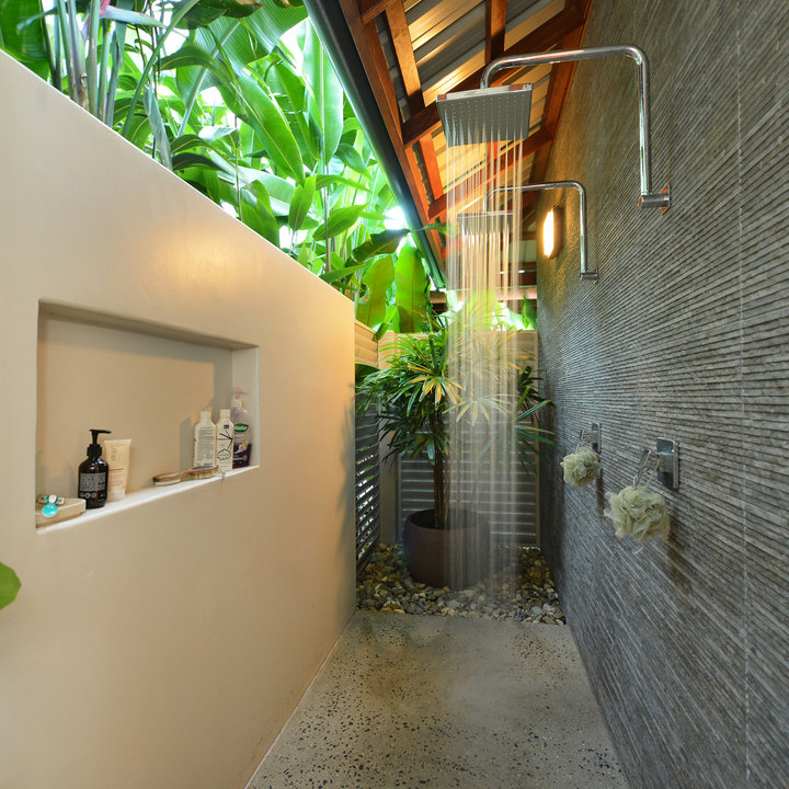 Tropical Outdoor with an Outdoor Shower May 2022 Houzz AU