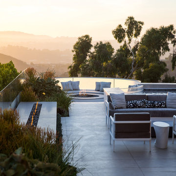 Trousdale Beverly Hills luxury home resort style canyonside terrace