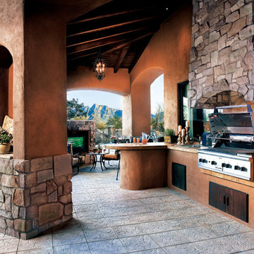 Tuscan Villa Outdoor Kitchen - Coronado Stone Products
