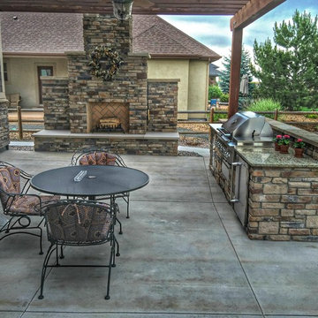 Twin Eagles Outdoor Kitchen and Outdoor Fireplace