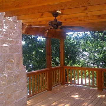 Two Story Stone Fireplace Addition