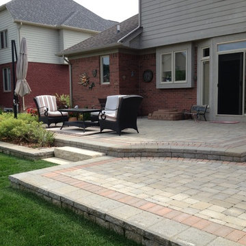 Two-Tiered Brick Patio