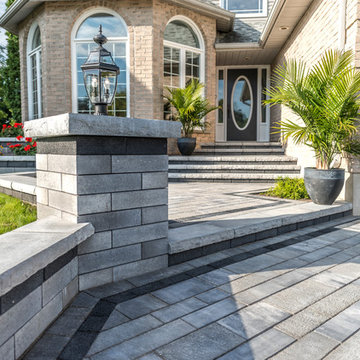 Unilock Lineo Dimensional Pillar and Artline Pavers with Series 3000 accent and