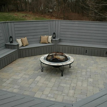 Unique deck and patio combination design in Middletown, CT
