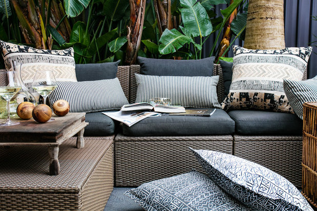 Eclectic Patio by Adam Scougall Design