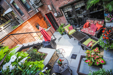 Inspiration for a contemporary patio remodel in Boston