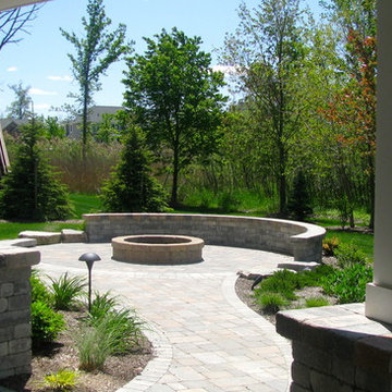 View to the Fire pit from Under the Screened Porch