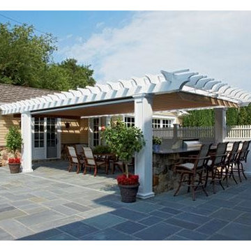Vinyl Pergola Outdoor Kitchen