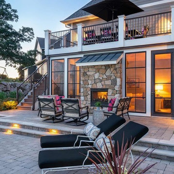Walk-Out Patio with Two-Way Fireplace | Patios