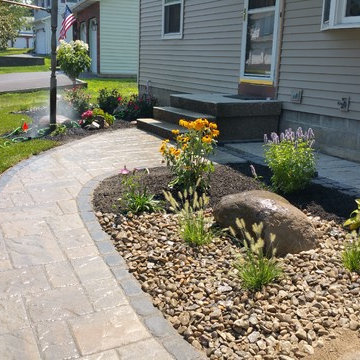 Walkway in Colonie with Sod and Landscaping