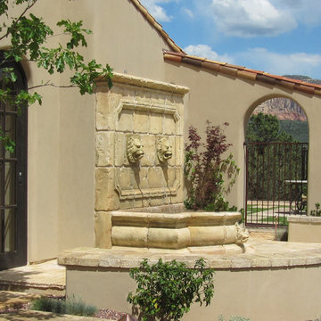 Wall Fountains out of Antique Limestone-Tuscan, French, Mediterranean Styles