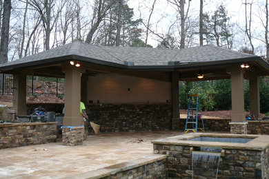 Inspiration for a mid-sized craftsman patio remodel in Atlanta