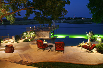 Inspiration for a large timeless backyard patio remodel in Austin with no cover