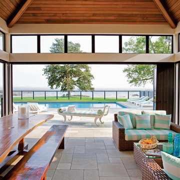 Waterfront Stucco Home in Rye, NY