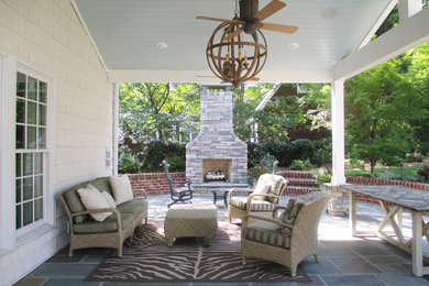 Example of a transitional patio design in Other