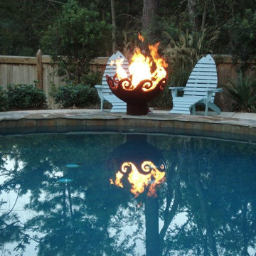 Waves O' Fire 37 inch Sculptural Firebowl™, Madison, MS