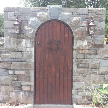 Westchester stone archway pool entrance