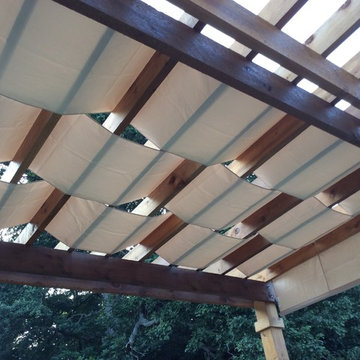 Westerville patio, pergola fire-pit