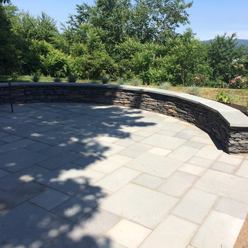Westfield Natural Stone Sitting Wall and Patio