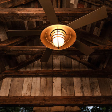 White pine girders, rafters, and ridge beam