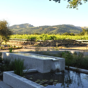 Wine country patio and water feature