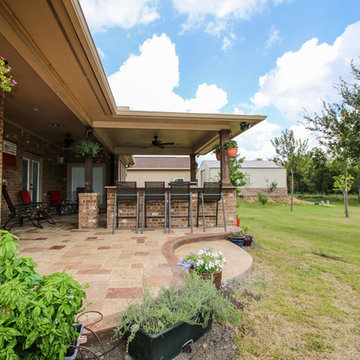 Workshop and Patio Cover with Outdoor Kitchen: Rosenberg, TX