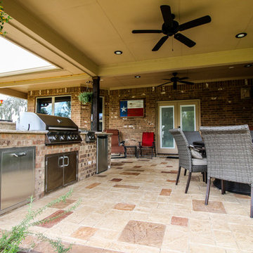 Workshop and Patio Cover with Outdoor Kitchen: Rosenberg, TX