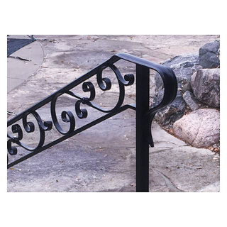 Basic Wrought Iron Wall-Mounted Handrail - Great Lakes Metal Fabrication