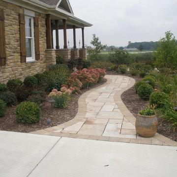 Yorkville - Paver Patio with Retaining Walls & Outcropping Stones