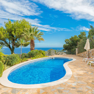 Imagen de piscina mediterránea tipo riñón
