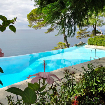 Giardino e piscina a Portofino