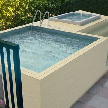 Piscina fuori terra abbinata a vasca idroimassaggio
