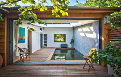 Terrasse de la Semaine : Petit espace et piscine à fond mobile