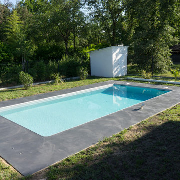 Margelle de piscine en Béton Ciré gris