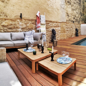 Mini-piscine dans un jardin de ville/ Transformation radicale